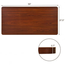 Load image into Gallery viewer, 55" One-Piece Universal Tabletop for Standard and Sit to Stand Desk Frame-Espresso