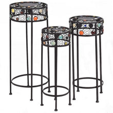 Load image into Gallery viewer, 3 pcs Round Display Ceramic Beads Metal Plant Stand