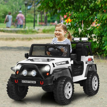 Load image into Gallery viewer, 12V Kids Remote Control Electric Ride On Truck Car with Lights and Music -White