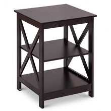 Load image into Gallery viewer, 3-Tier Living Room Display Storage Shelf Nightstand-Coffee