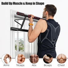 Load image into Gallery viewer, Foldable Pull Up Bar Doorway Chin Up Bar with Foam Grip for Home Gym