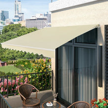 Load image into Gallery viewer, 12' x 10' Retractable Patio Awning Aluminum Sunshade Shelter-Beige