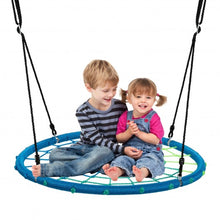 Load image into Gallery viewer, 40'' Spider Web Tree Swing Kids Outdoor Play Set with Adjustable Ropes-Blue