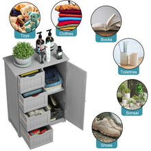 Load image into Gallery viewer, Standing Indoor Wooden Cabinet with 4 Drawers-Gray