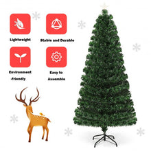 Load image into Gallery viewer, 5' / 6' / 7' Fiber Optic Artificial Christmas Tree with LED Lights-7'