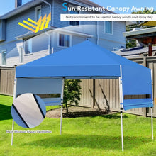 Load image into Gallery viewer, 17 Feet x 10 Feet Foldable Pop Up Canopy with Adjustable Instant Sun Shelter-Blue