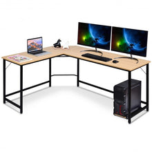 Load image into Gallery viewer, L Shaped Desk Corner Computer Desk PC Laptop Gaming Table Workstation-Natural