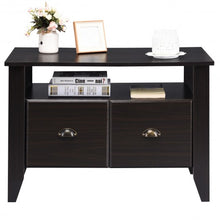 Load image into Gallery viewer, Multi-function Retro Coffee Cabinet Table with 2 Drawers