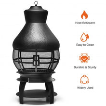 Load image into Gallery viewer, Patio Wood Burning Chimenea Fireplace