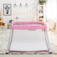 Load image into Gallery viewer, Portable Lightweight Baby Playpen Playard with Travel Bag-Pink