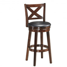 Load image into Gallery viewer, Swivel Counter Height X-back Upholstered Dining Chair-29"