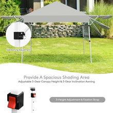 Load image into Gallery viewer, 17 Feet x 10 Feet Foldable Pop Up Canopy with Adjustable Instant Sun Shelter-Gray