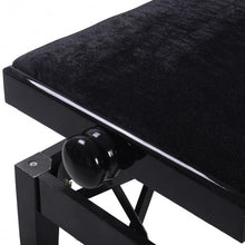 Load image into Gallery viewer, New Height Adjustable 18"-22" Piano Bench Solid Wood Black