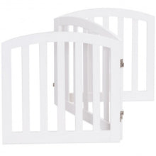 Load image into Gallery viewer, 24'' Configurable Folding Standing 3 Panel Wood Pet Fence-White