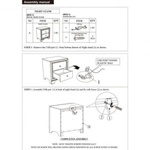 Load image into Gallery viewer, 2 Drawer Storage Sofa Side Nightstand with USB Port-Gray