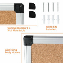 Load image into Gallery viewer, 1 or 3 Pack 24" x 18" Cork Board Set with 10 Thumb Tacks-3 Pack