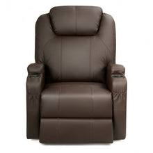 Load image into Gallery viewer, Heated Vibration Massage Power Lift Chair with Remote-Coffee