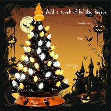 Load image into Gallery viewer, 15" Pre-Lit Ceramic Hand-Painted Tabletop Halloween Tree