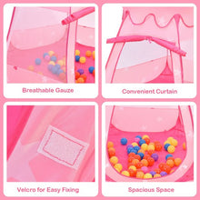 Load image into Gallery viewer, Pink Portable Kid Play House Play Tent with 100 Balls