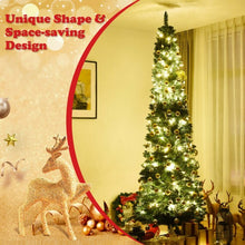 Load image into Gallery viewer, PVC Artificial Slim Pencil Christmas Tree-9'