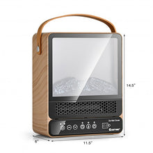 Load image into Gallery viewer, 1500W Electric Fireplace Tabletop Portable Space Heater w/3D Flame Effect-NA