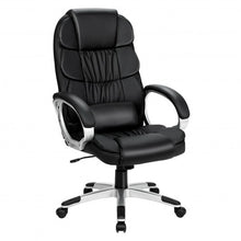 Load image into Gallery viewer, Ergonomic Swivel Office Task Chair with Lumbar Support and High Back -Black