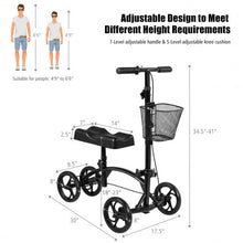 Load image into Gallery viewer, Medical Knee Scooter for Foot Injuries Ankles Surgery-Black