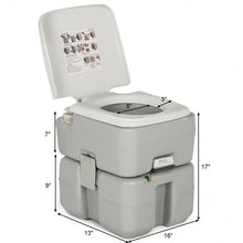 Load image into Gallery viewer, 5.3 Gallon Portable Travel Toilet with Piston Pump Flush
