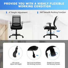 Load image into Gallery viewer, Adjustable Mid Back Mesh Office Chair with Lumbar Support