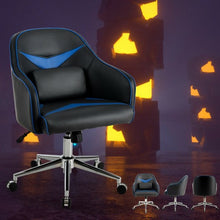 Load image into Gallery viewer, Office Chair Adjustable Height with Massage Lumbar Support-Blue