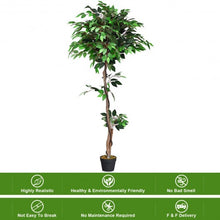 Load image into Gallery viewer, 5.5 ft Artificial Ficus Silk Tree with Wood Trunks