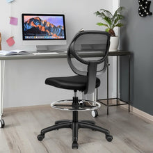 Load image into Gallery viewer, Adjustable Height Mid Back Mesh Drafting Office Chair