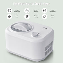 Load image into Gallery viewer, 1.1 QT Ice Cream Maker Automatic Frozen Dessert Machine with Spoon-White