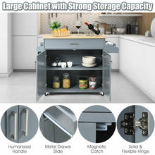 Load image into Gallery viewer, Rolling Kitchen Island Cart with Towel and Spice Rack-Gray