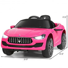 Load image into Gallery viewer, 12 V Remote Control Maserati Licensed Kids Ride on Car-Pink
