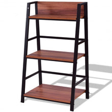Load image into Gallery viewer, 3-Tier Home Office Ladder Shelf Bookshelf Plant Display Stand Storage Shelves