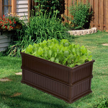 Load image into Gallery viewer, 2 PCS Raised Garden Rectangle Plant Box-Brown