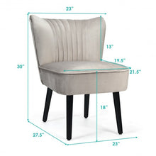 Load image into Gallery viewer, Set of 2 Armless Upholstered Leisure Accent Chair-Brown