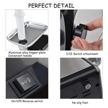 Load image into Gallery viewer, 2000W Stainless Steel Electric Meat Grinder Sausage Stuffer Maker