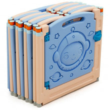 Load image into Gallery viewer, 16-Panel Foldable Playpen Kids Activity Center with Lockable Door