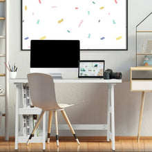 Load image into Gallery viewer, 2 Tier Shelf Wooden Trestle Computer Table Writing Desk