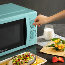 Load image into Gallery viewer, 0.7 Cu. ft Retro Countertop Compact Microwave Oven-Green