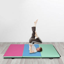 Load image into Gallery viewer, 6' x 4' Tri-Fold Gymnastics Mat Thick Folding Panel-Multicolor
