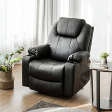 Load image into Gallery viewer, Electric Power Lift Leather Massage Sofa-Black