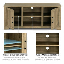 Load image into Gallery viewer, Rustic TV Stand Entertainment Center Storage Cabinet