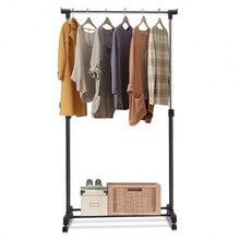 Load image into Gallery viewer, Adjustable Rolling Garment Rack Clothes Hanger
