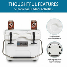 Load image into Gallery viewer, 16 Quart Portable Ice Cooler with 24 Cans-White