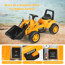Load image into Gallery viewer, Kids Ride On Excavator Digger 6V Battery Powered Tractor -Yellow