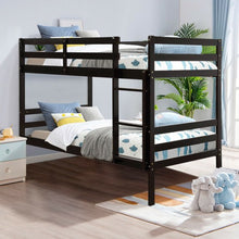 Load image into Gallery viewer, Twin Bunk Bed Children Wooden Bunk Beds Solid Hardwood-Coffee