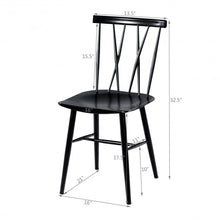 Load image into Gallery viewer, Set of 2 Armless Cross Back Kitchen Dining Side Chairs